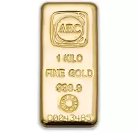  1kg ABC Cast Gold Bullion Bar 9999 Purity