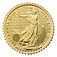  1/10th Oz Gold Royal Mint Britannia 9999 Bullion Coin