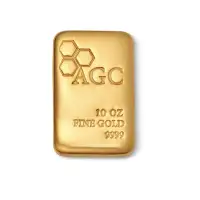  AGC 10oz 9999 Cast Gold Bullion Bar