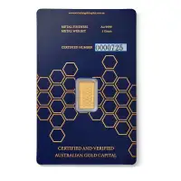  AGC 1g Bullion Minted Gold Tablet 99.99%