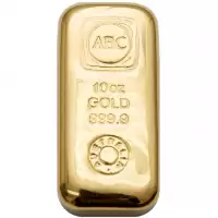 Gold Bullion Bars 10oz ABC Cast Gold Bar 9999 Purity